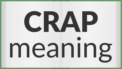 crap meaing